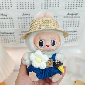 New Corduroy for Labubu Doll Clothing Set Hat 17Cm Clothes Shoes Doll DIY Accessories Training Sitting Party Games Toys Gifts